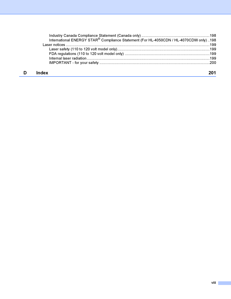 Brother HL-4050CDN  EN User Manual | Page 9 / 211