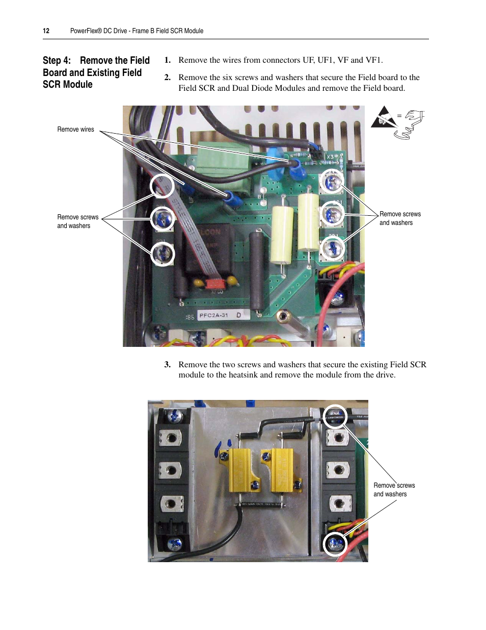Rockwell Automation 20P PowerFlex DC Drive - Frame B Field SCR Module User Manual | Page 12 / 14