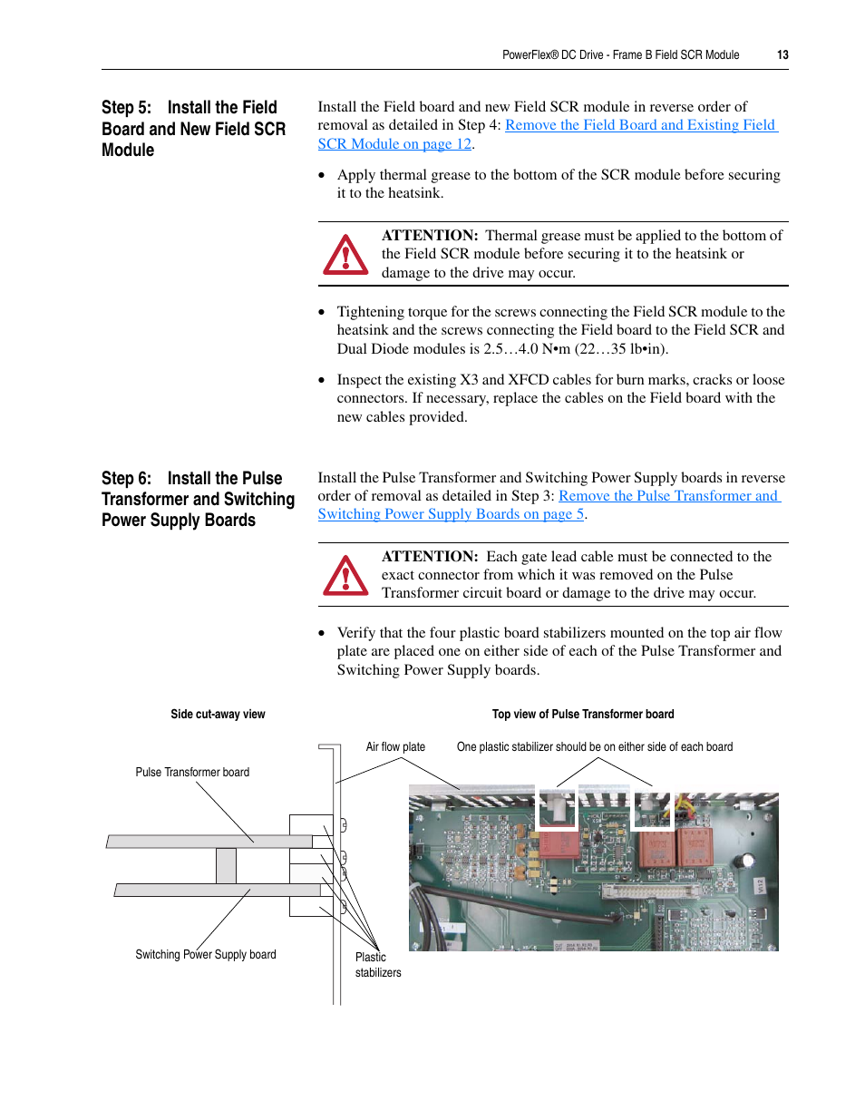 Rockwell Automation 20P PowerFlex DC Drive - Frame B Field SCR Module User Manual | Page 13 / 14