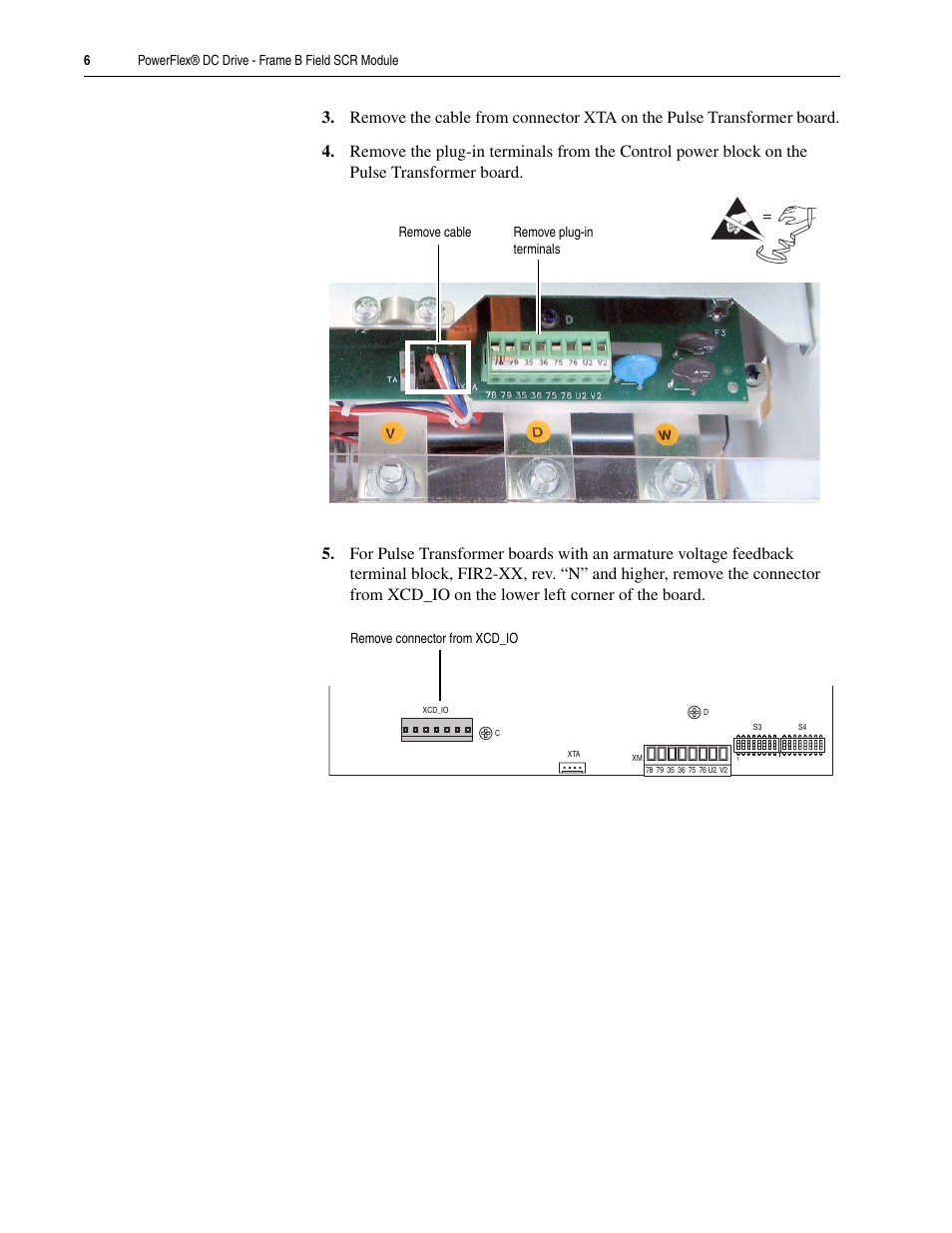 Rockwell Automation 20P PowerFlex DC Drive - Frame B Field SCR Module User Manual | Page 6 / 14