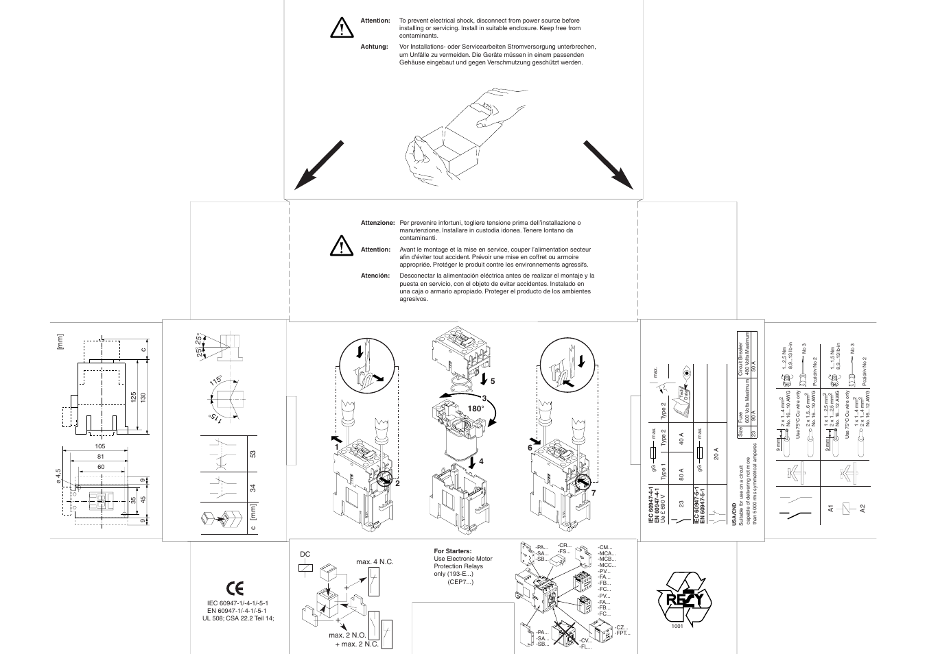 Rockwell Automation 100 Contactors with DC Coil User Manual | 1 page