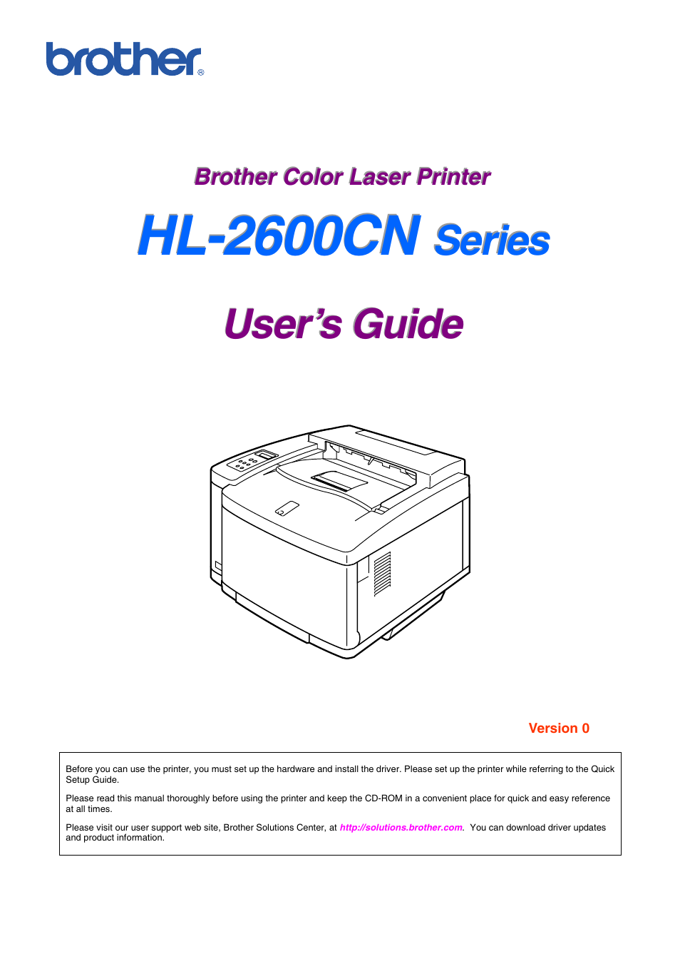 Brother HL-2600CN Series User Manual | 225 pages