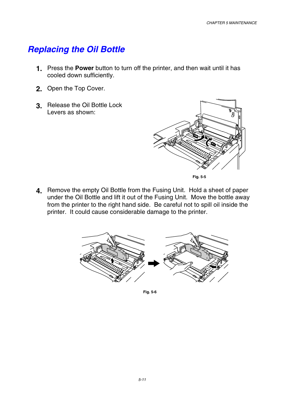 Replacing the oil bottle | Brother HL-2600CN Series User Manual | Page 123 / 225