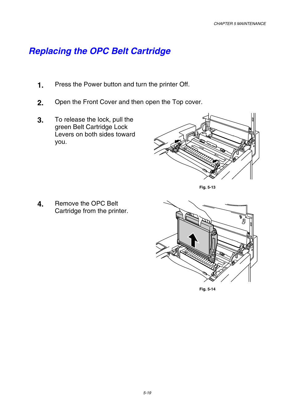 Replacing the opc belt cartridge | Brother HL-2600CN Series User Manual | Page 131 / 225