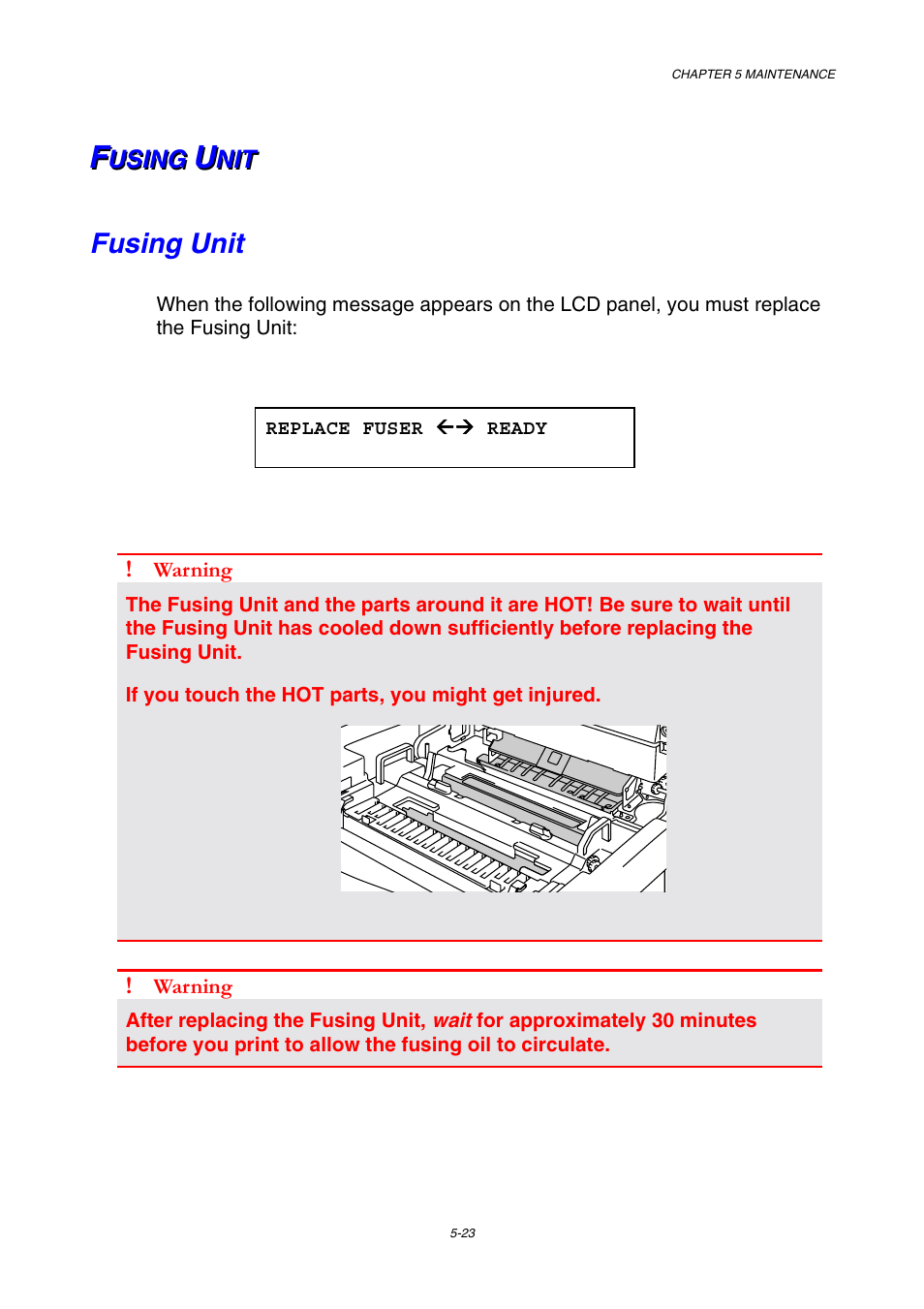 Fusing unit, See 5-23 | Brother HL-2600CN Series User Manual | Page 135 / 225