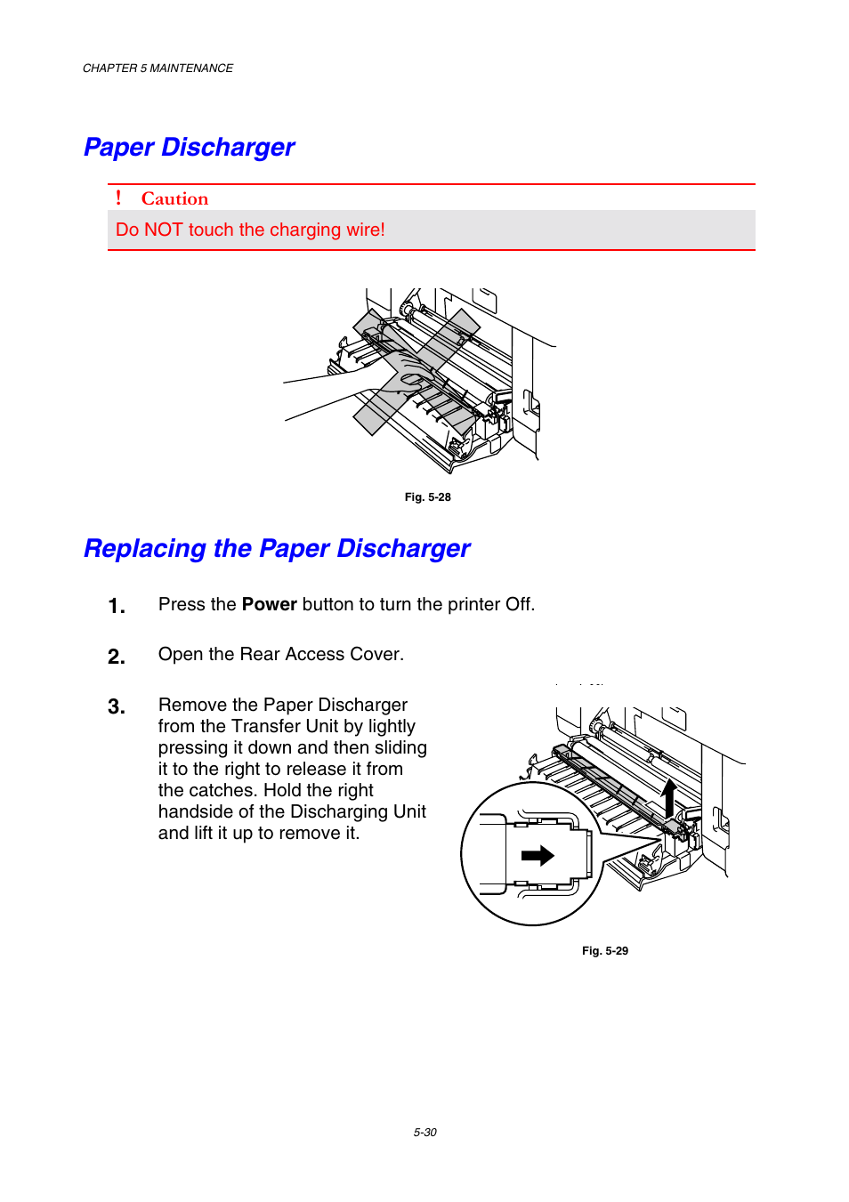 Paper discharger, Replacing the paper discharger | Brother HL-2600CN Series User Manual | Page 142 / 225