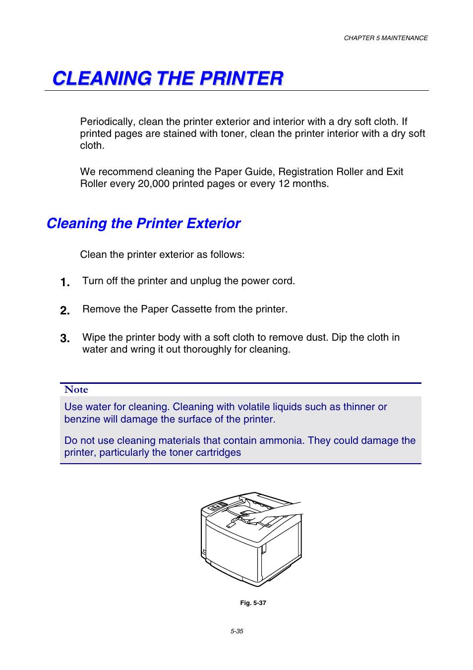 Cleaning the printer, Cleaning the printer exterior | Brother HL-2600CN Series User Manual | Page 147 / 225