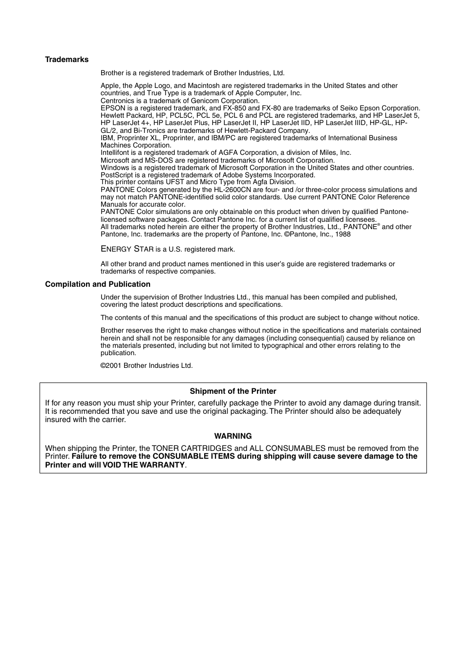 Brother HL-2600CN Series User Manual | Page 2 / 225