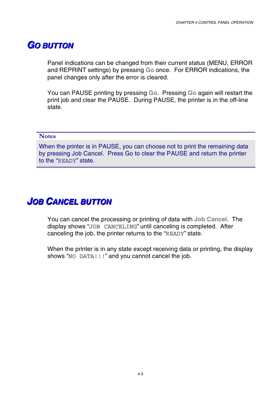 Go button, Job cancel button | Brother HL-2600CN Series User Manual | Page 72 / 225