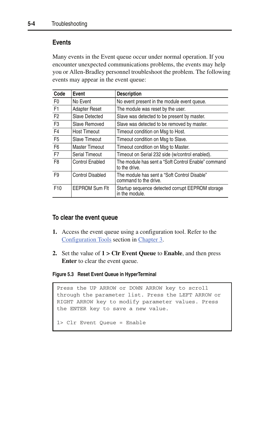 Events | Rockwell Automation 22-SCM-232 Serial Converter Module User Manual | Page 36 / 104