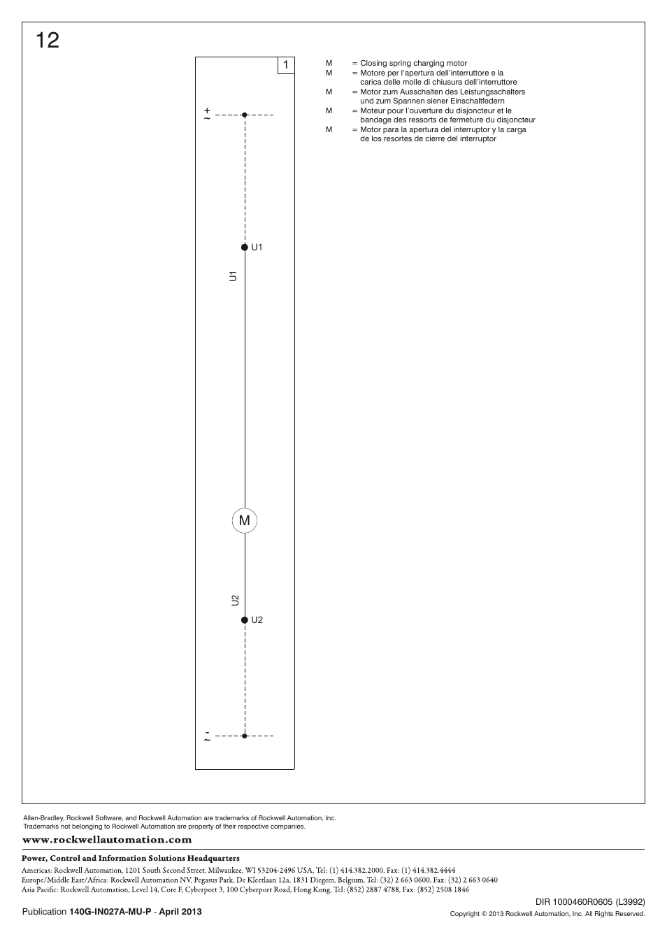 Rockwell Automation 140G-R-SCMx Spring Charging Motor User Manual | Page 5 / 5