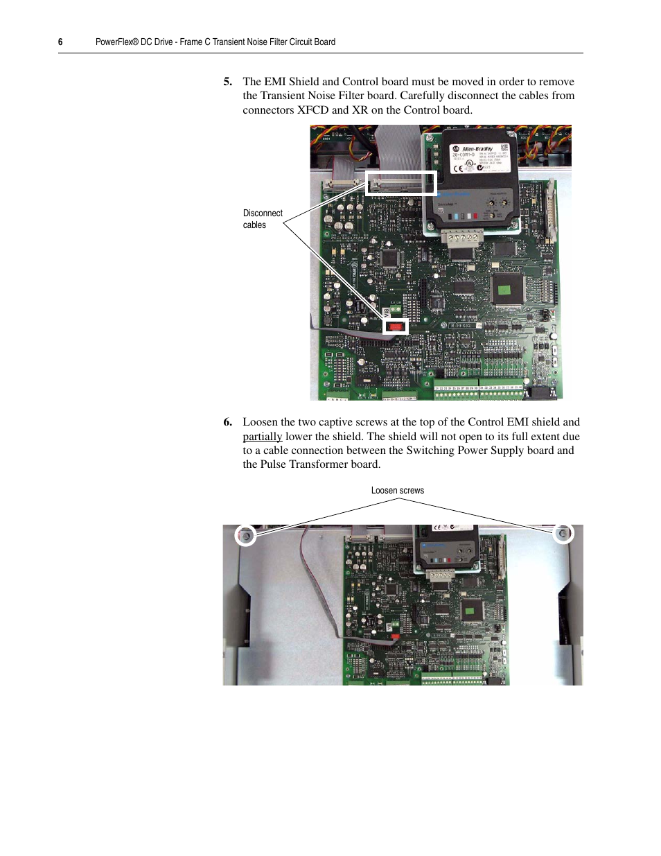 Rockwell Automation 20P PowerFlex DC Drive - Frame C Transient Noise Filter Circuit Board User Manual | Page 6 / 10