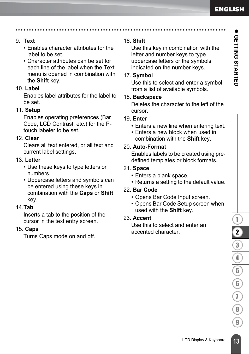 Brother P-TOUCH PT-2030 User Manual | Page 19 / 68