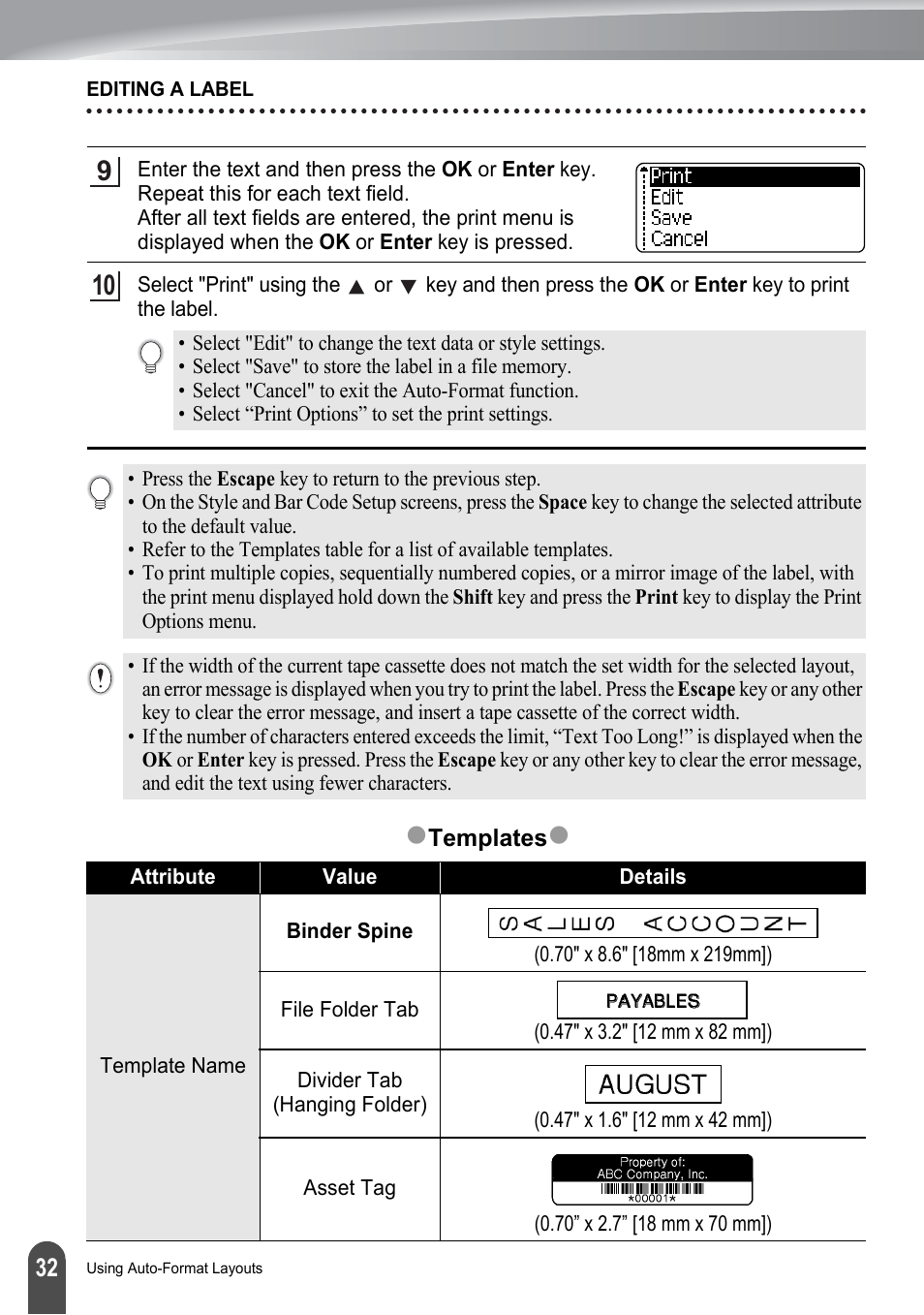 Brother P-TOUCH PT-2030 User Manual | Page 38 / 68
