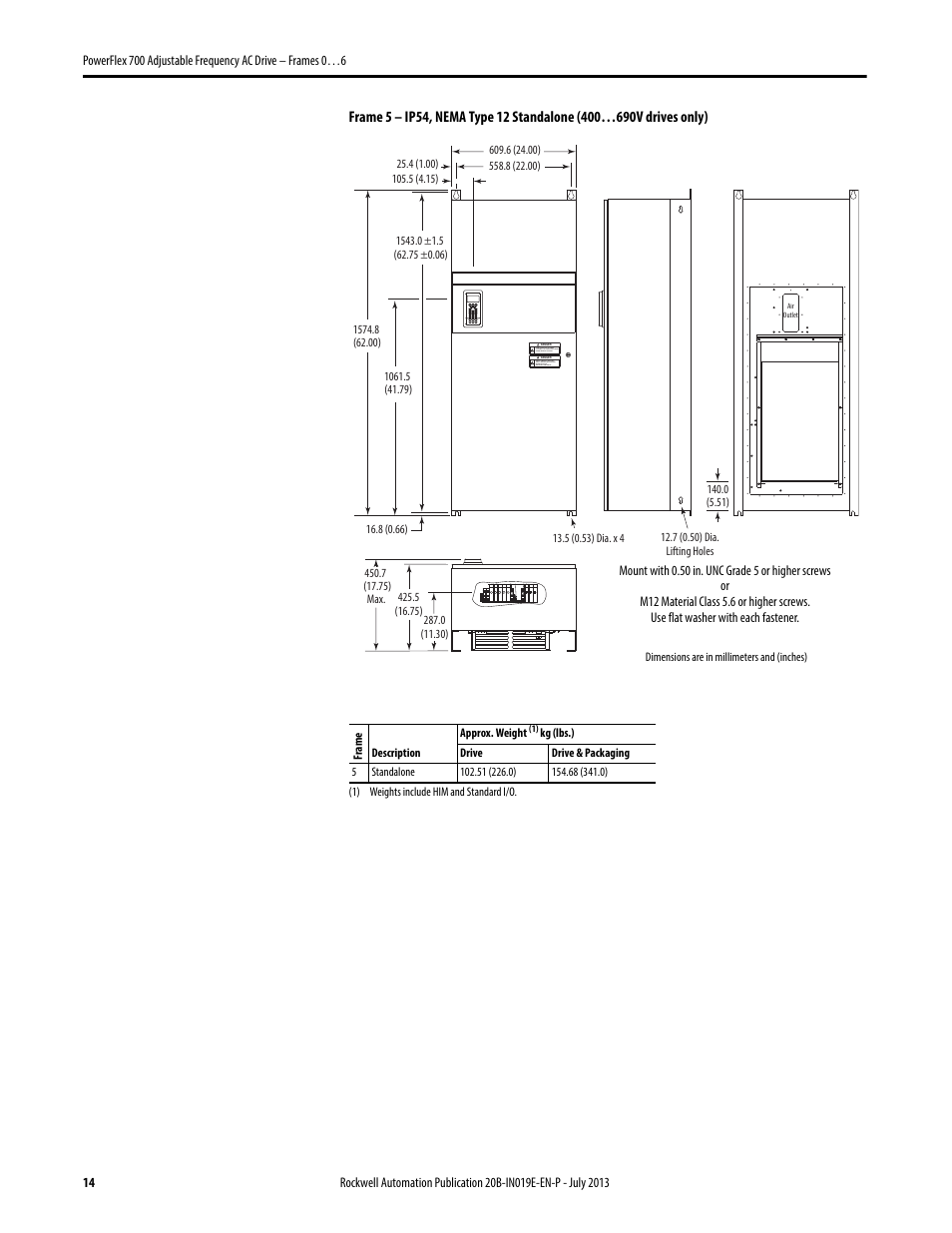 Rockwell Automation 20B PowerFlex 700 Installation Instructions - Frames 0…6 User Manual | Page 14 / 78