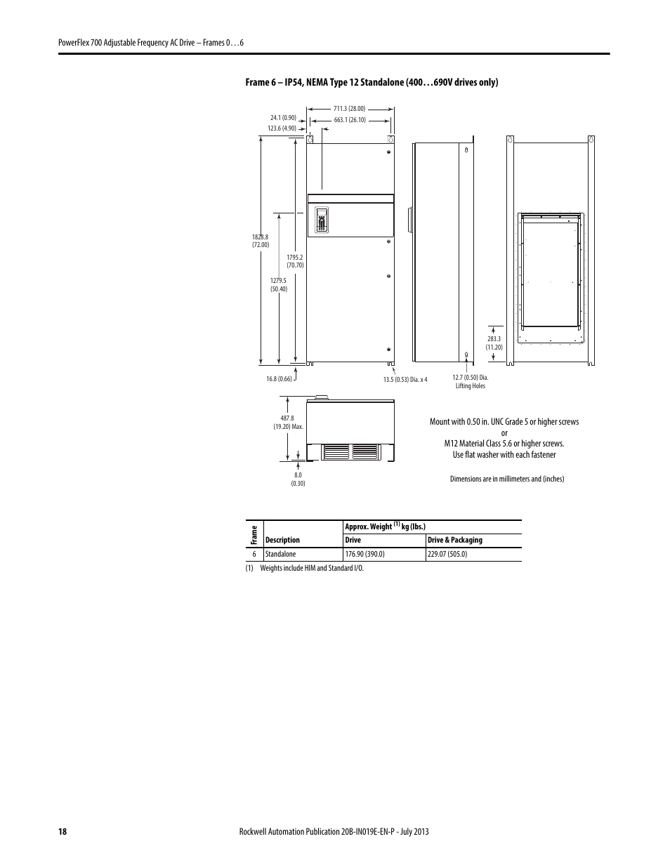 Rockwell Automation 20B PowerFlex 700 Installation Instructions - Frames 0…6 User Manual | Page 18 / 78