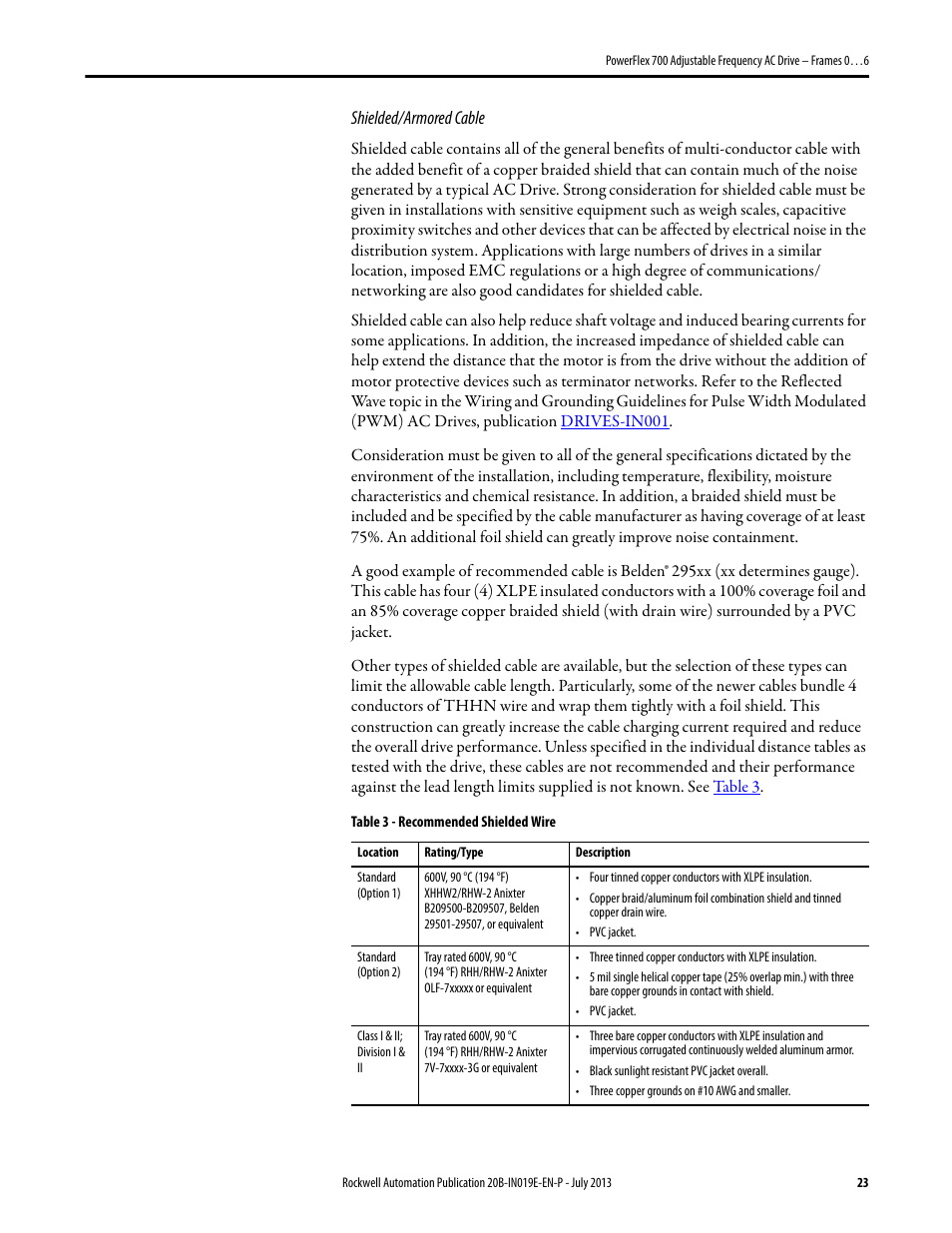 Rockwell Automation 20B PowerFlex 700 Installation Instructions - Frames 0…6 User Manual | Page 23 / 78
