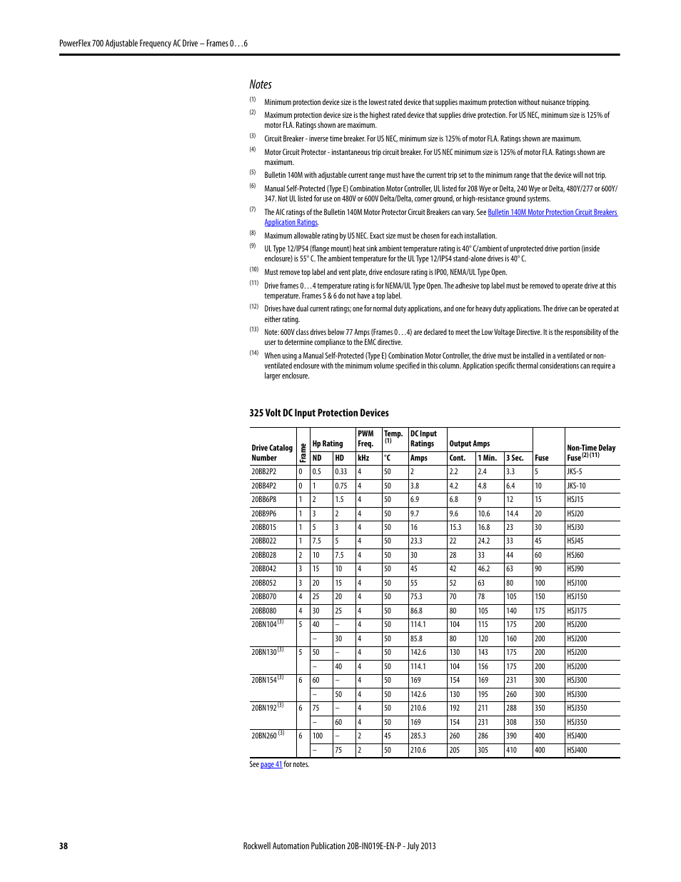 Rockwell Automation 20B PowerFlex 700 Installation Instructions - Frames 0…6 User Manual | Page 38 / 78