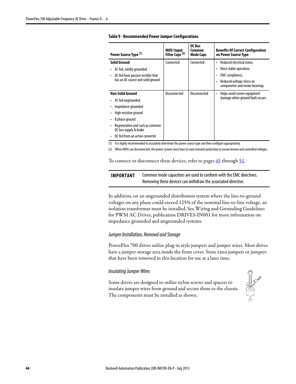 Rockwell Automation 20B PowerFlex 700 Installation Instructions - Frames 0…6 User Manual | Page 44 / 78