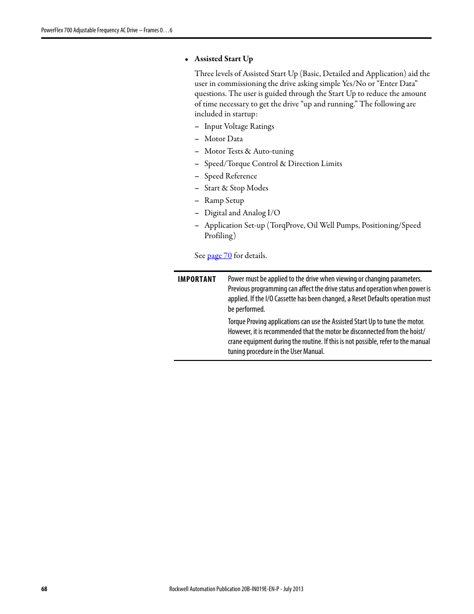 Rockwell Automation 20B PowerFlex 700 Installation Instructions - Frames 0…6 User Manual | Page 68 / 78