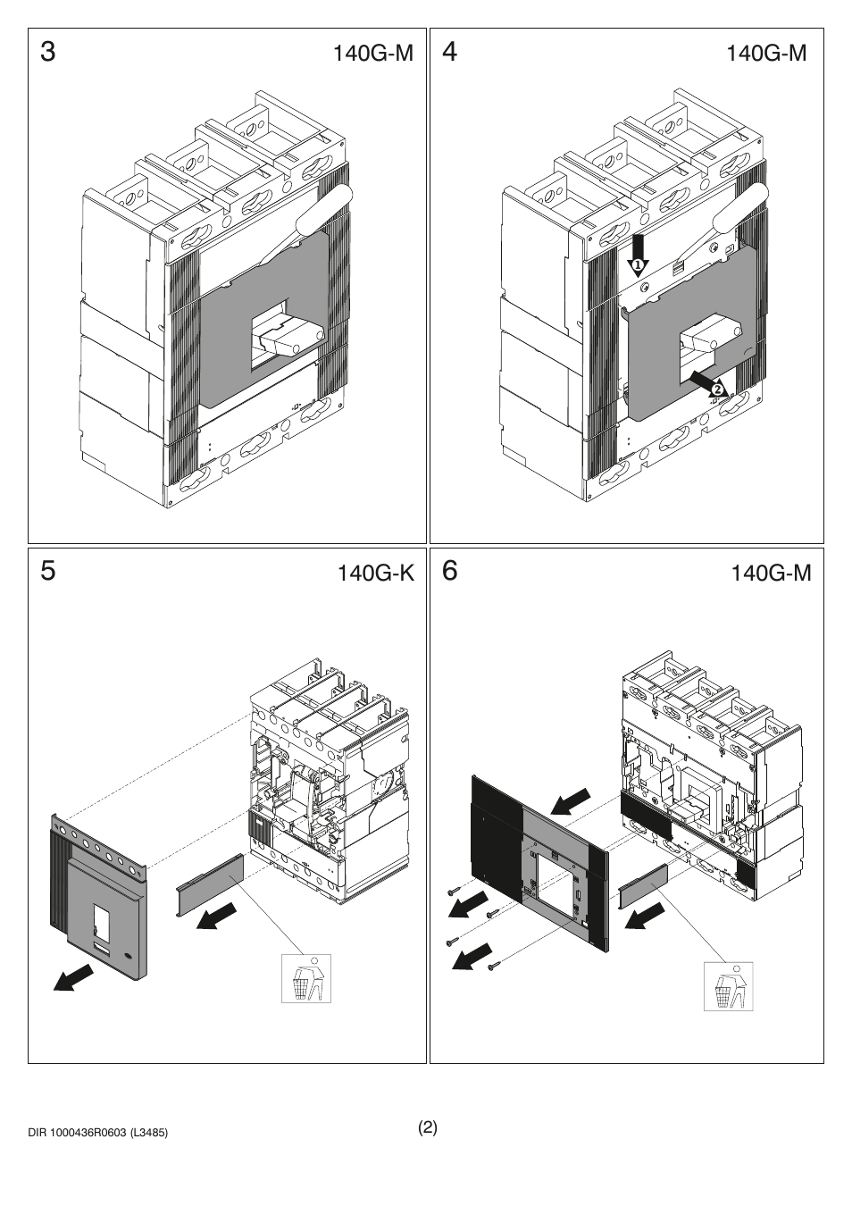 Rockwell Automation 140U Q, M frame CB Electronic RMS Trip Unit installation and operation User Manual | Page 2 / 6