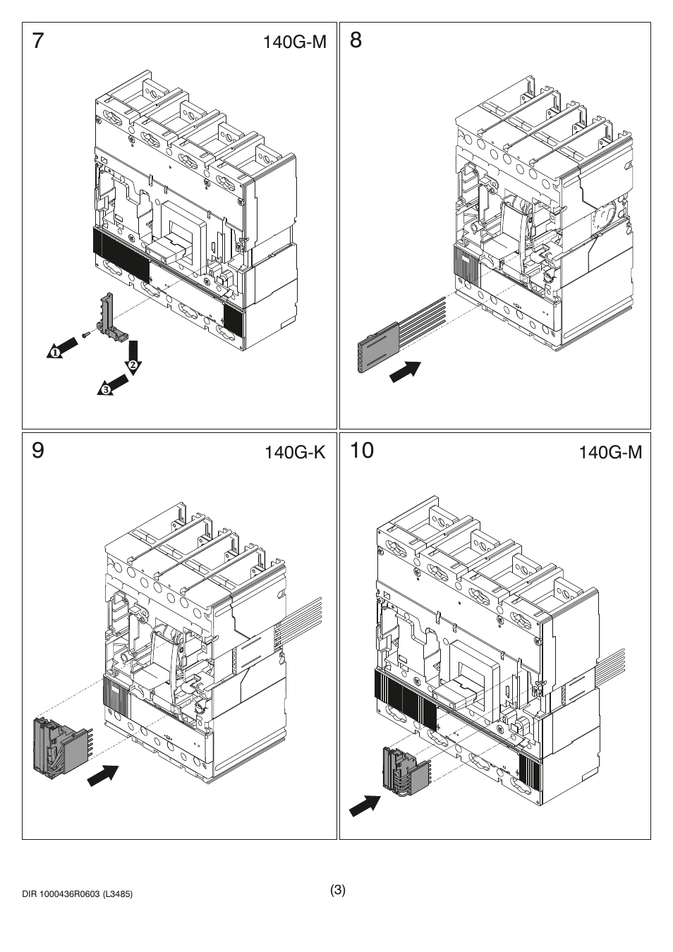Rockwell Automation 140U Q, M frame CB Electronic RMS Trip Unit installation and operation User Manual | Page 3 / 6
