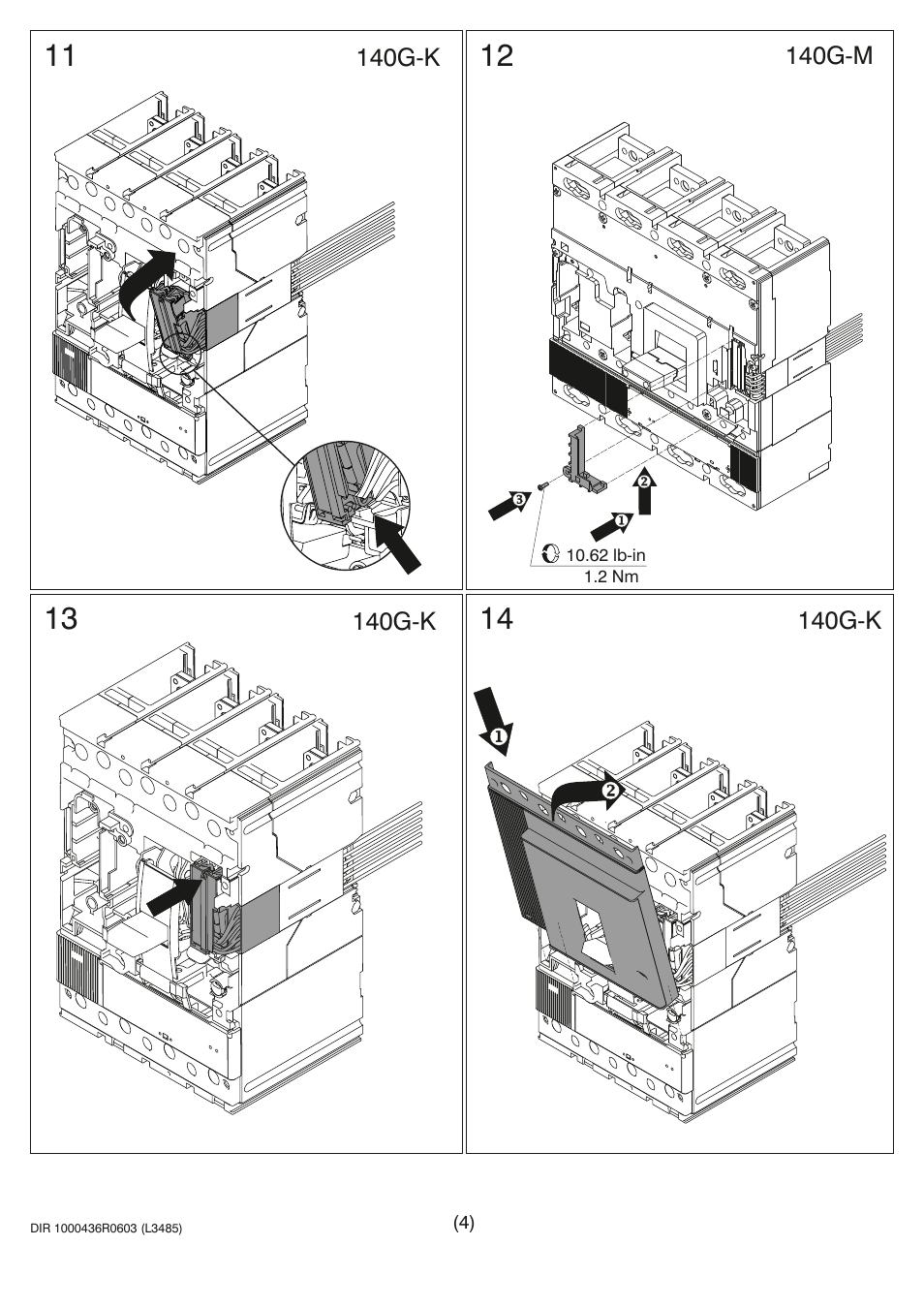 Rockwell Automation 140U Q, M frame CB Electronic RMS Trip Unit installation and operation User Manual | Page 4 / 6