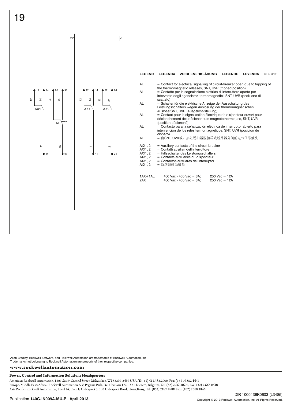 Rockwell Automation 140U Q, M frame CB Electronic RMS Trip Unit installation and operation User Manual | Page 6 / 6