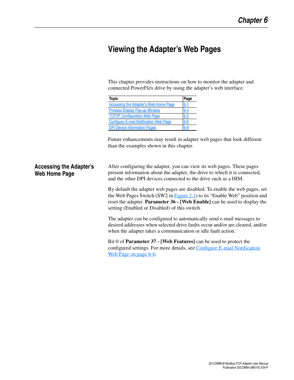 Chapter 6 | Rockwell Automation 20-COMM-M Modbus/TCP Adapter User Manual | Page 61 / 98