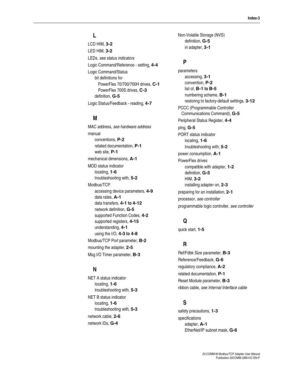 Rockwell Automation 20-COMM-M Modbus/TCP Adapter User Manual | Page 95 / 98