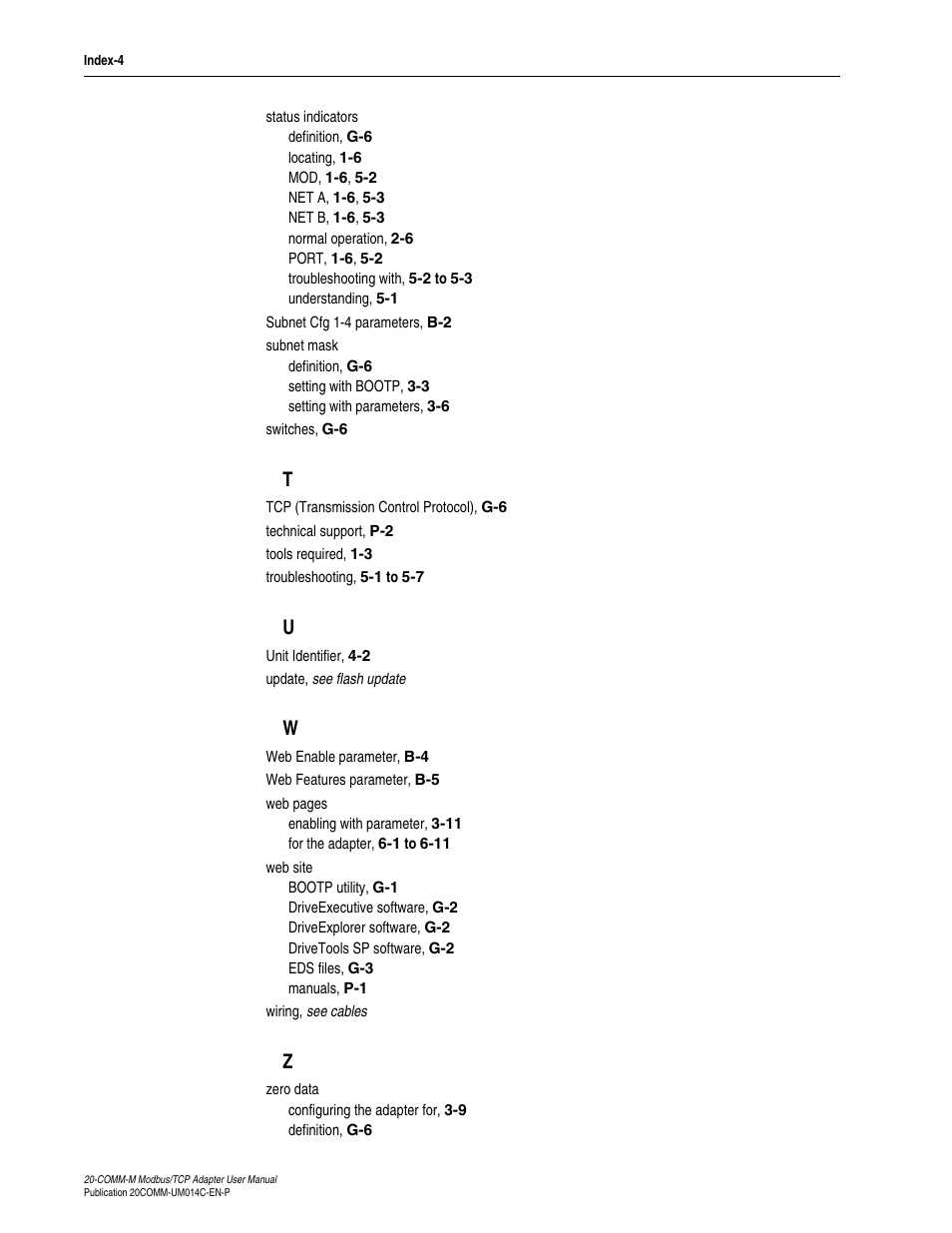Rockwell Automation 20-COMM-M Modbus/TCP Adapter User Manual | Page 96 / 98