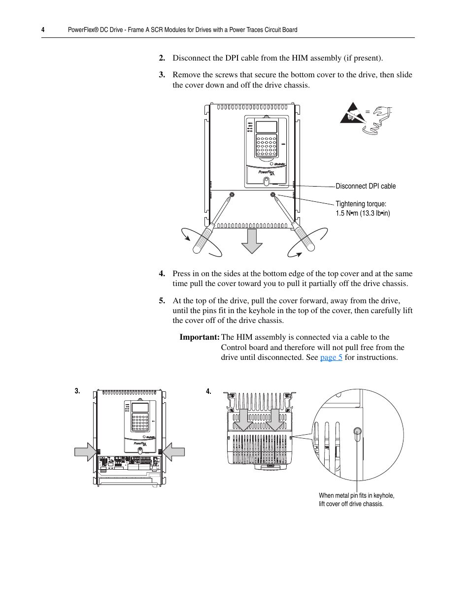 Rockwell Automation 20P PowerFlex DC Drive - Frame A SCR Modules for Drive w/Power Traces Circuit Board User Manual | Page 4 / 18