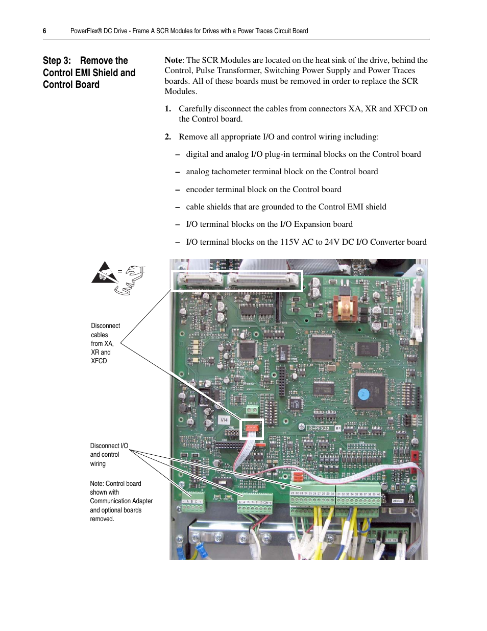 Rockwell Automation 20P PowerFlex DC Drive - Frame A SCR Modules for Drive w/Power Traces Circuit Board User Manual | Page 6 / 18