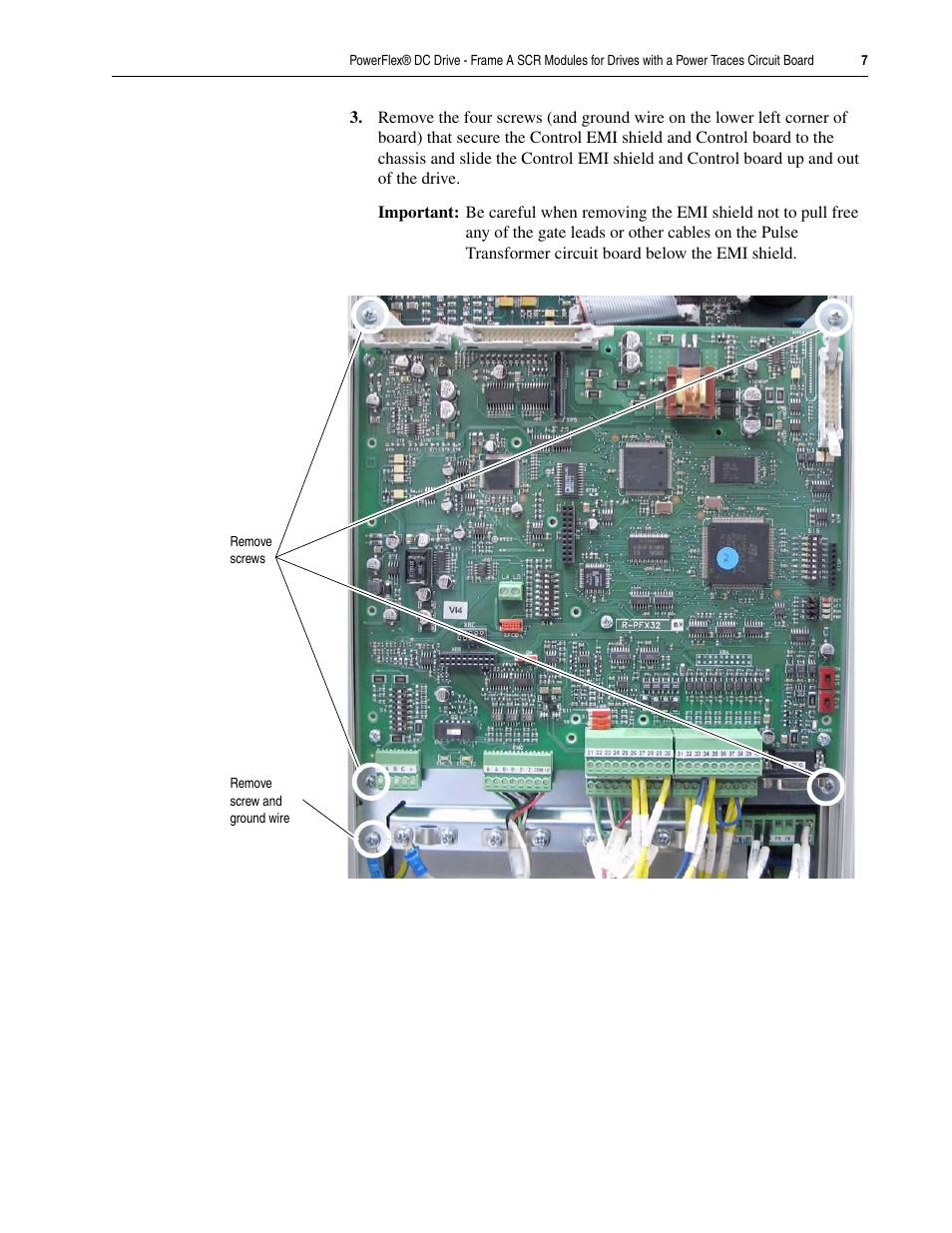 Rockwell Automation 20P PowerFlex DC Drive - Frame A SCR Modules for Drive w/Power Traces Circuit Board User Manual | Page 7 / 18