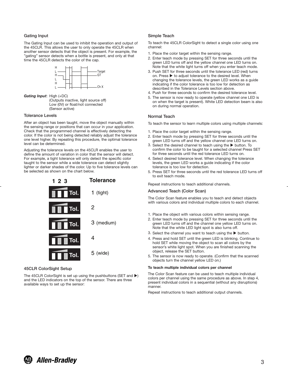 Rockwell Automation 45CLR ColorSight User Manual | Page 3 / 4