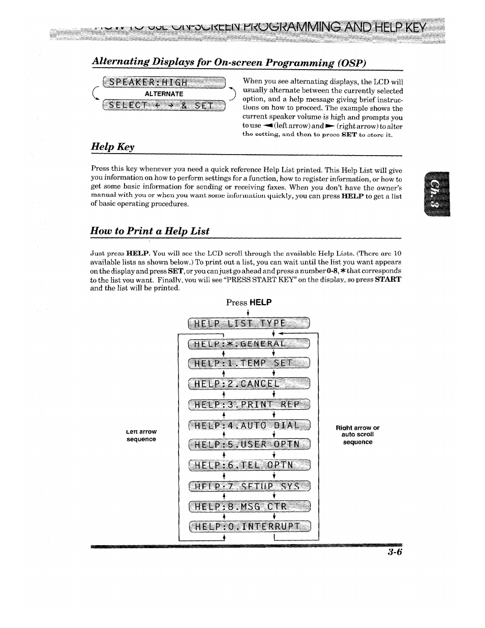 Help key, How to print a help list, Press help | Brother INTELLIFAX 820MC User Manual | Page 25 / 128