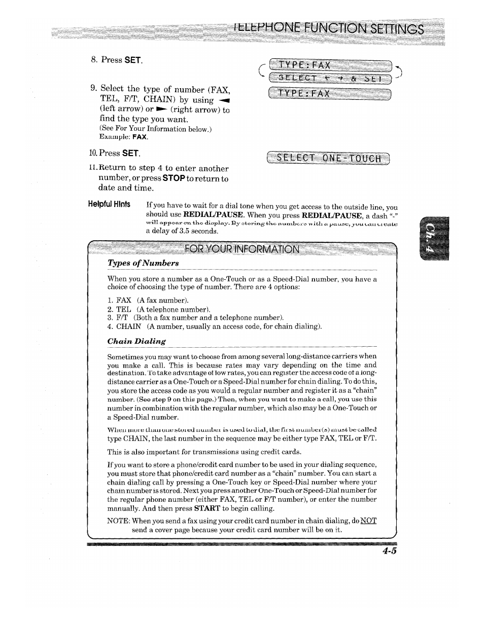 For your information | Brother INTELLIFAX 820MC User Manual | Page 35 / 128