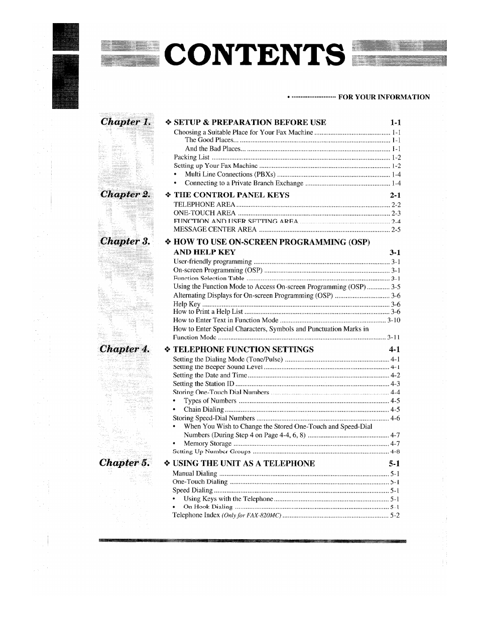 Brother INTELLIFAX 820MC User Manual | Page 4 / 128