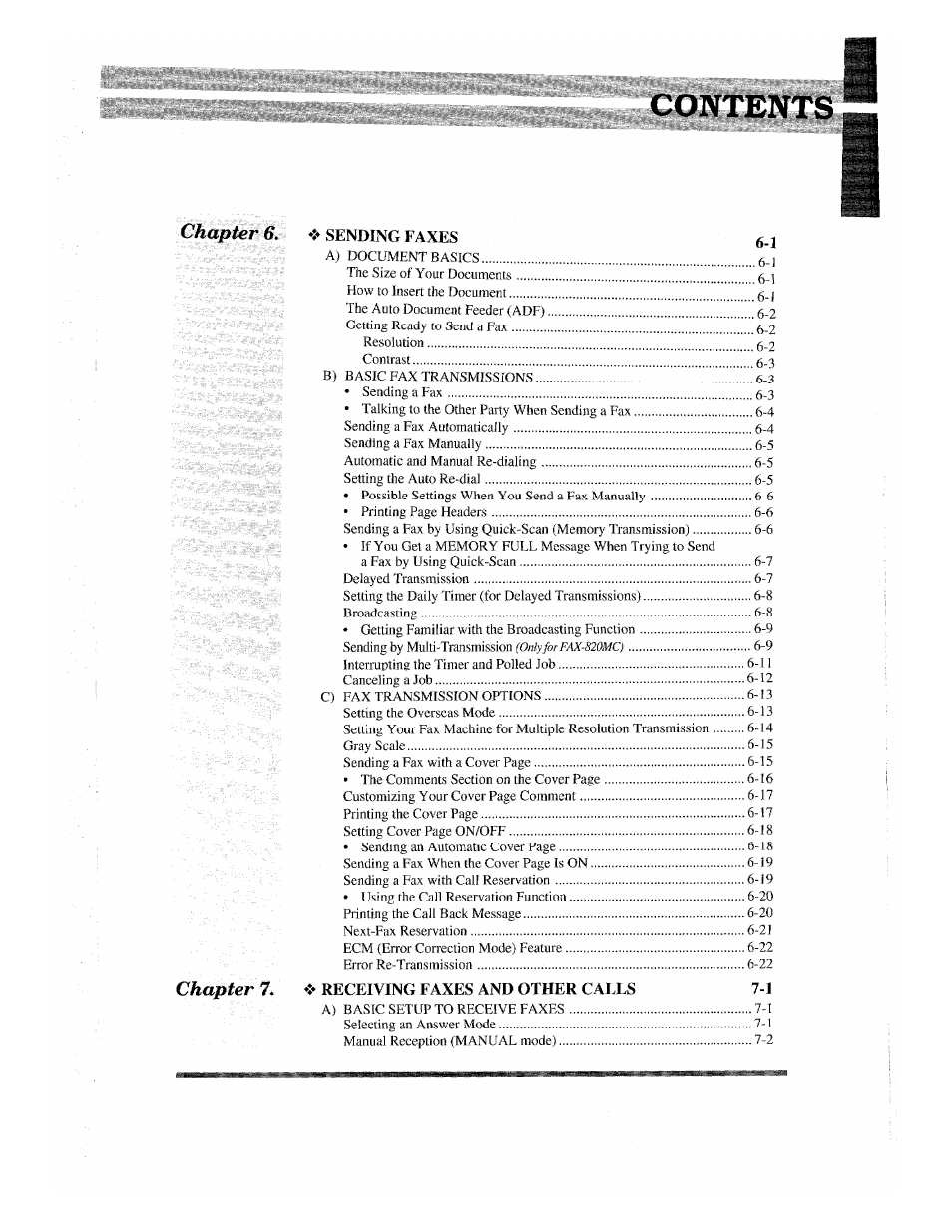 Brother INTELLIFAX 820MC User Manual | Page 5 / 128