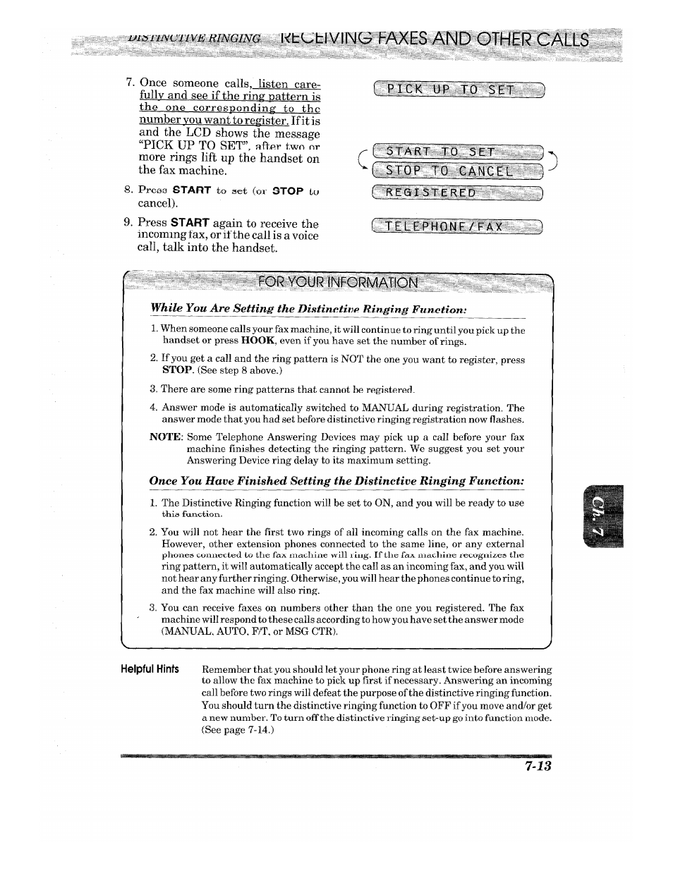 Other calls, I, telephqm,lfax#,. iv), Your information | Ktublvilmg kaxes other calls | Brother INTELLIFAX 820MC User Manual | Page 75 / 128