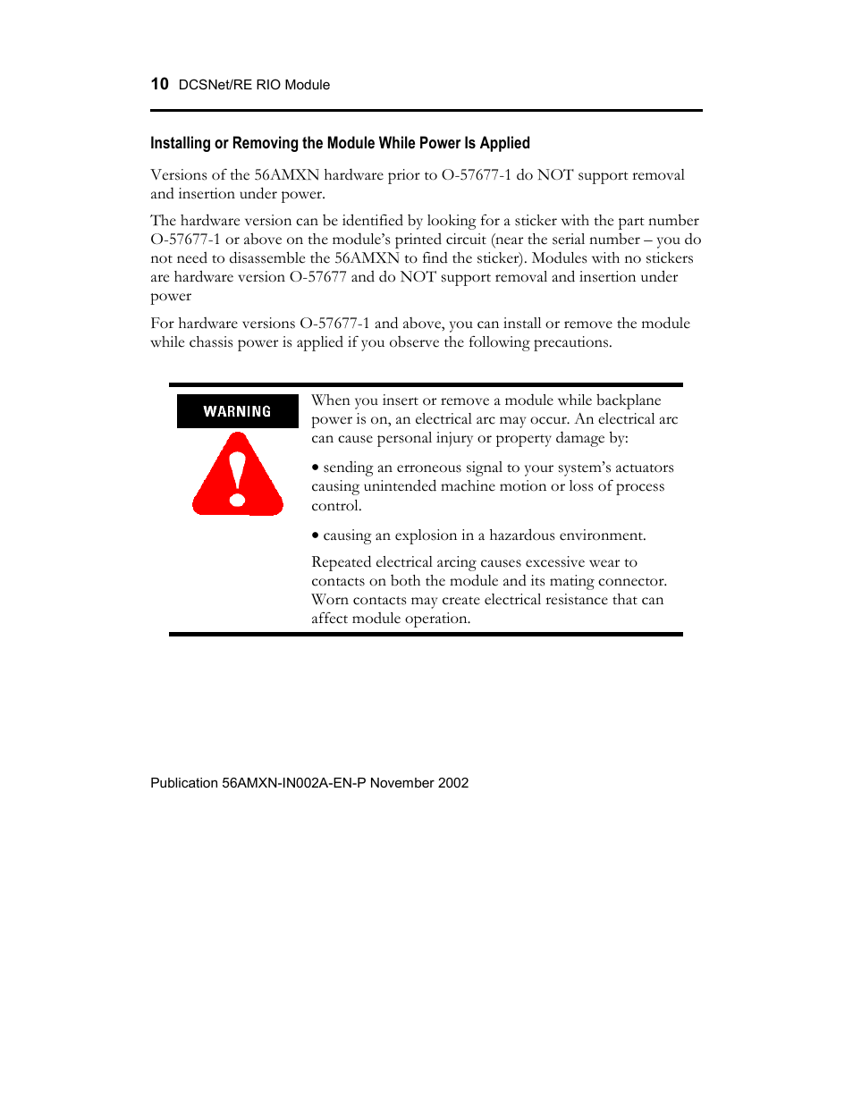 Rockwell Automation 56AMXN ControlLogix/AutoMax/Communication/Module User Manual | Page 10 / 24