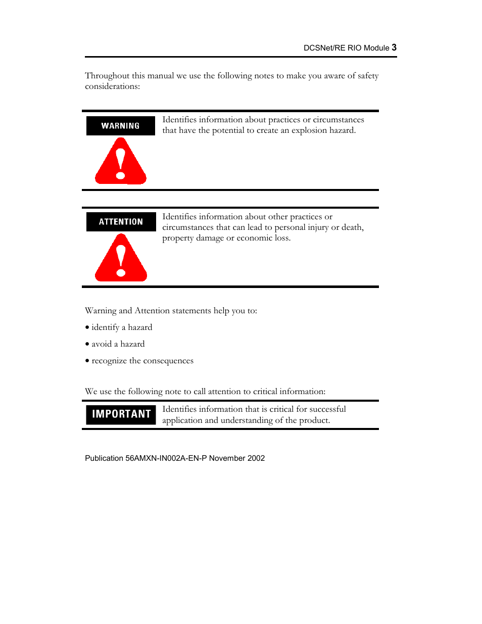 Rockwell Automation 56AMXN ControlLogix/AutoMax/Communication/Module User Manual | Page 3 / 24