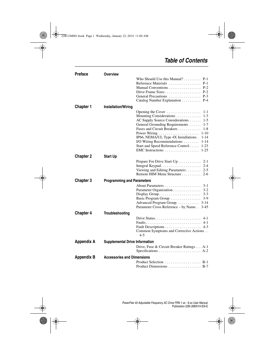 Rockwell Automation 22B PowerFlex 40 FRN 1.xx - 6.xx User Manual | Page 5 / 160