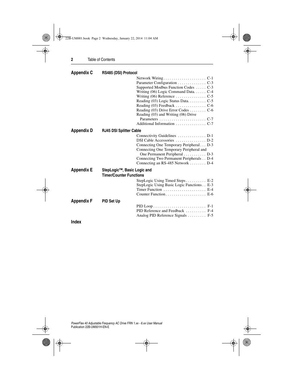 Rockwell Automation 22B PowerFlex 40 FRN 1.xx - 6.xx User Manual | Page 6 / 160