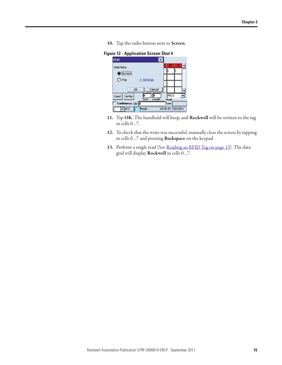 Rockwell Automation 57RF RFID ICODE Handheld Interface User Manual User Manual | Page 15 / 112