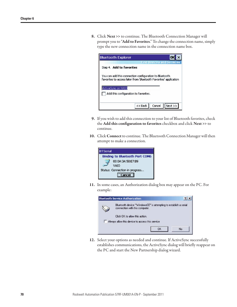 Rockwell Automation 57RF RFID ICODE Handheld Interface User Manual User Manual | Page 70 / 112