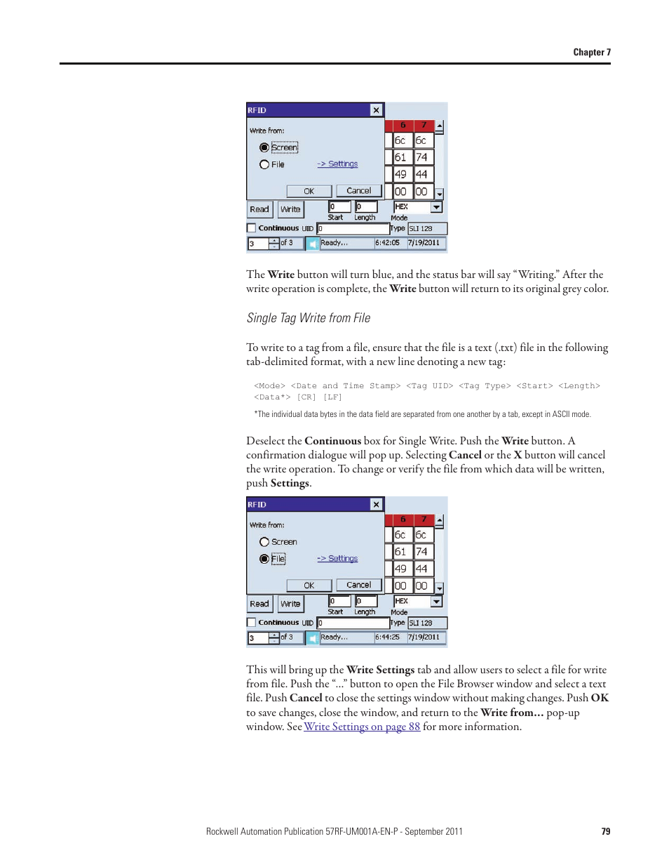 Rockwell Automation 57RF RFID ICODE Handheld Interface User Manual User Manual | Page 79 / 112