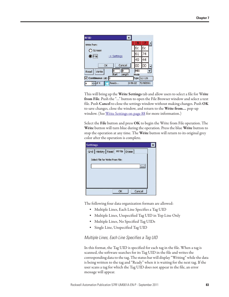 Rockwell Automation 57RF RFID ICODE Handheld Interface User Manual User Manual | Page 83 / 112