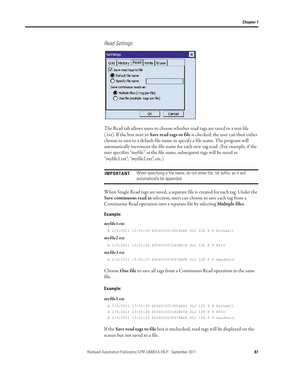 Rockwell Automation 57RF RFID ICODE Handheld Interface User Manual User Manual | Page 87 / 112