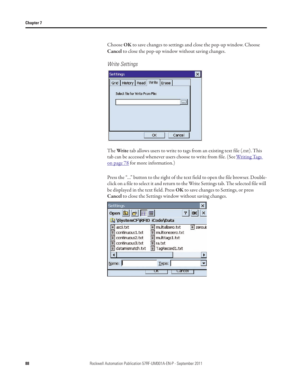 Rockwell Automation 57RF RFID ICODE Handheld Interface User Manual User Manual | Page 88 / 112